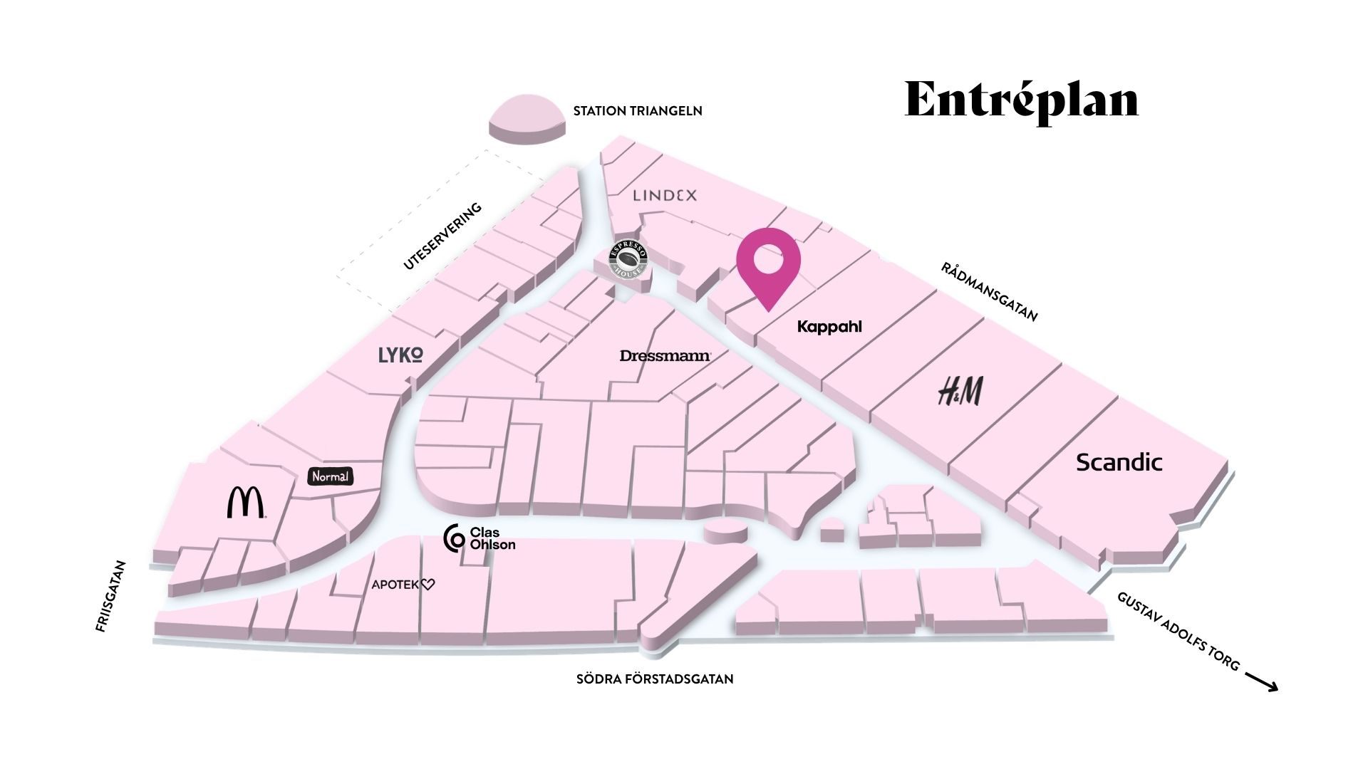 	Doz Apotek i Triangelns köpcentrum, Malmö – karta till apotek.