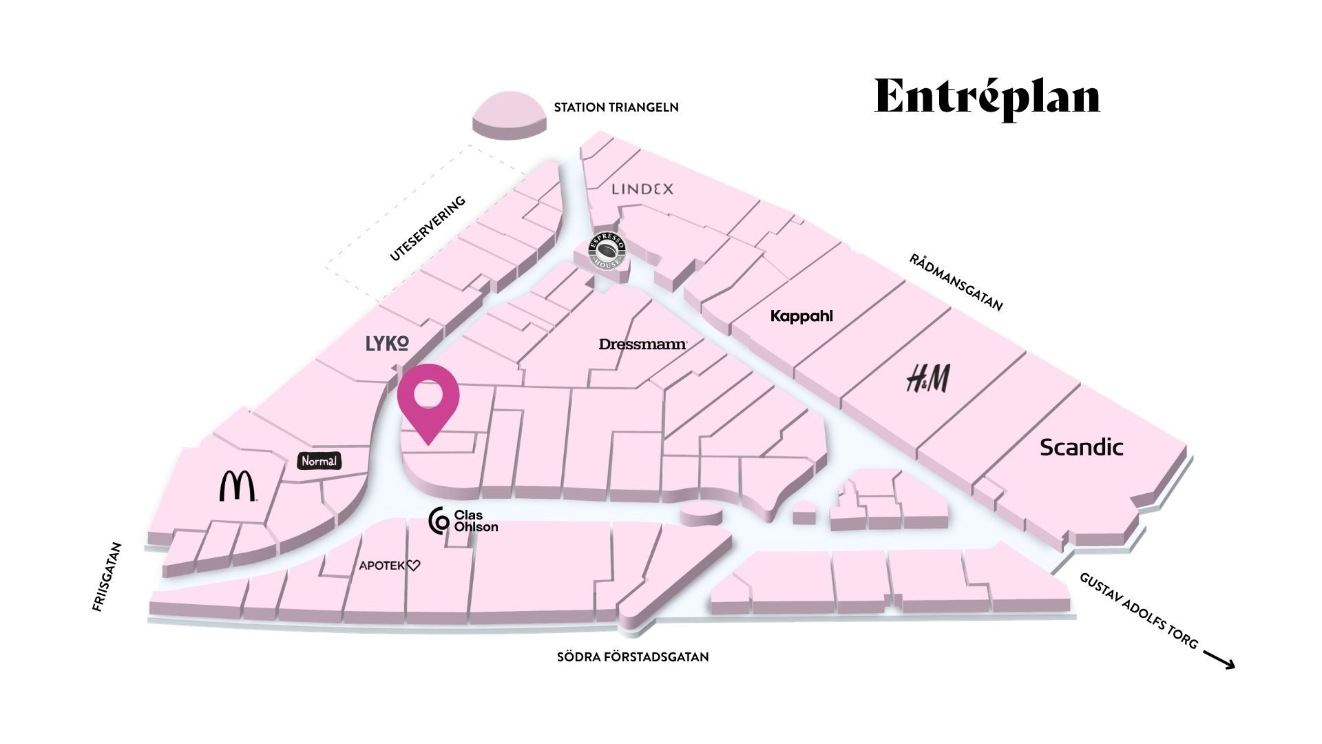 Guldfynd i Triangelns köpcentrum, Malmö – karta till smycken.