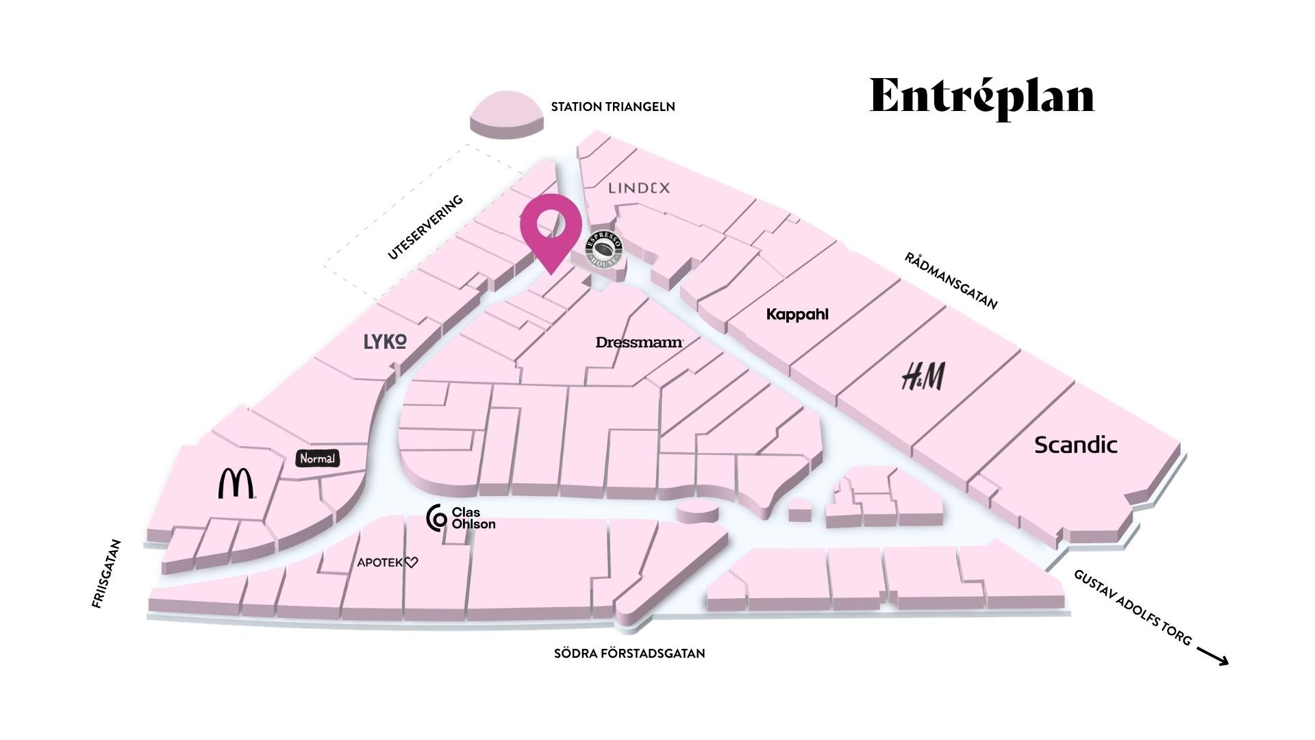 Tele 2 i Triangelns köpcentrum, Malmö – karta till mobiloperatör.